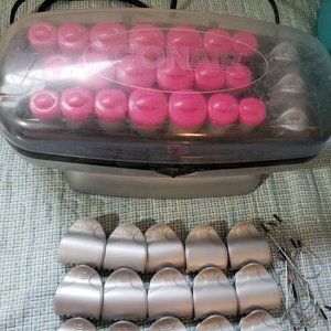 Conair CHV26HXZ Heat Hot Rollers 20 Pink Curlers Various Sizes and Clips #1004P